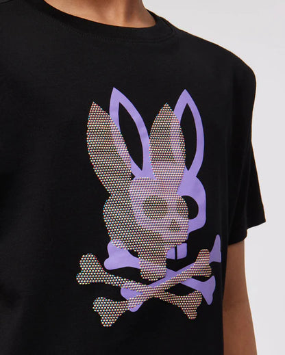 Psycho Bunny Kids Black Chicago HD Dotted Graphic T