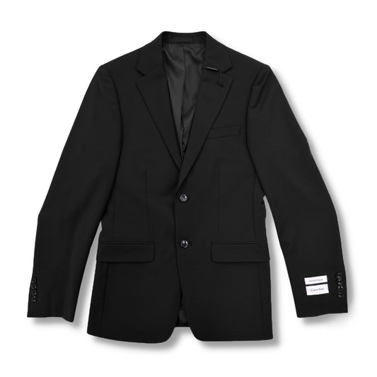 Calvin Klein Mens Wool Skinny Fit Black Suit Separate Jacket_7QX0001