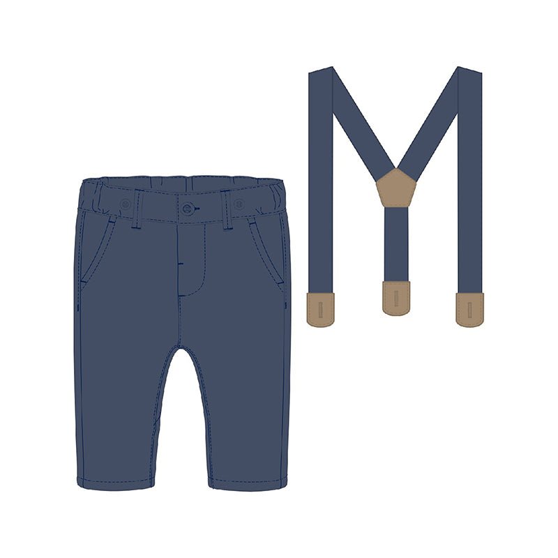 Baby Long Cotton Pants With Suspenders - NorthBoys