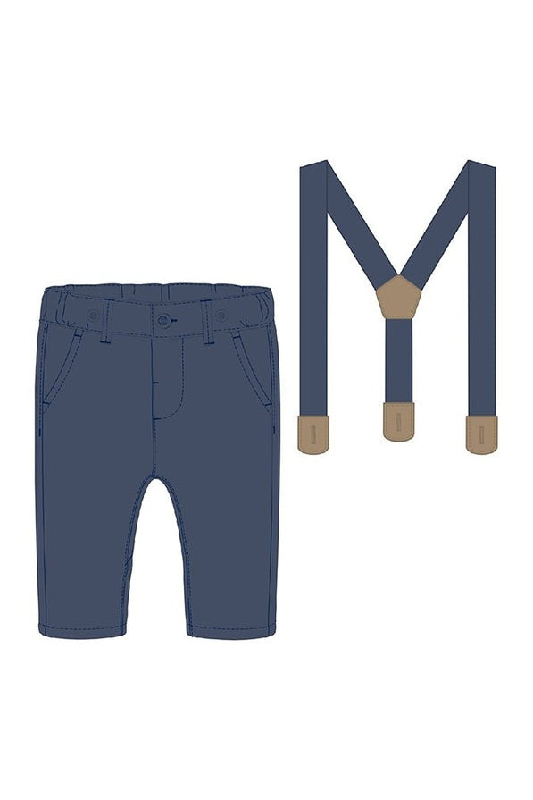 Baby Long Cotton Pants With Suspenders - NorthBoys