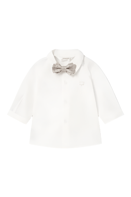 Baby Long Sleeve Shirt With Bowtie - NorthBoys