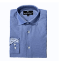 Boys Royal Micro Check Dress Shirt - NorthBoys