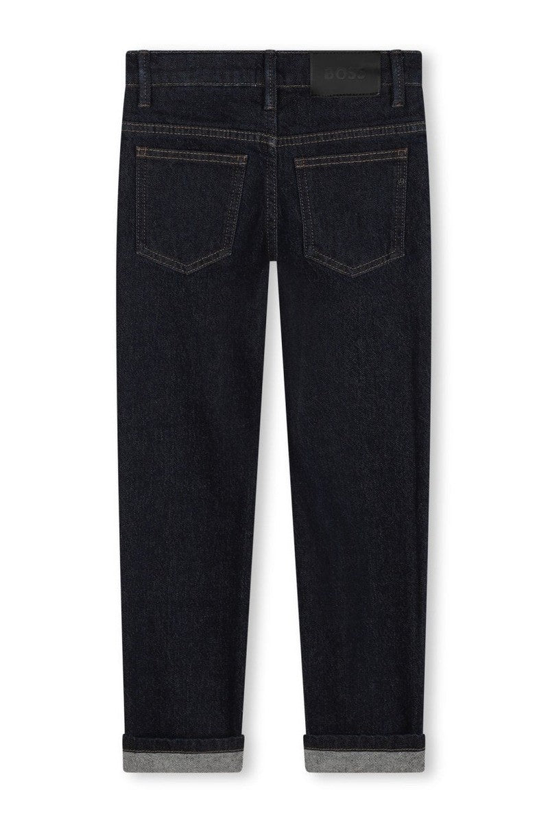 Boys Slim Fit Dark Denim Jeans - NorthBoys