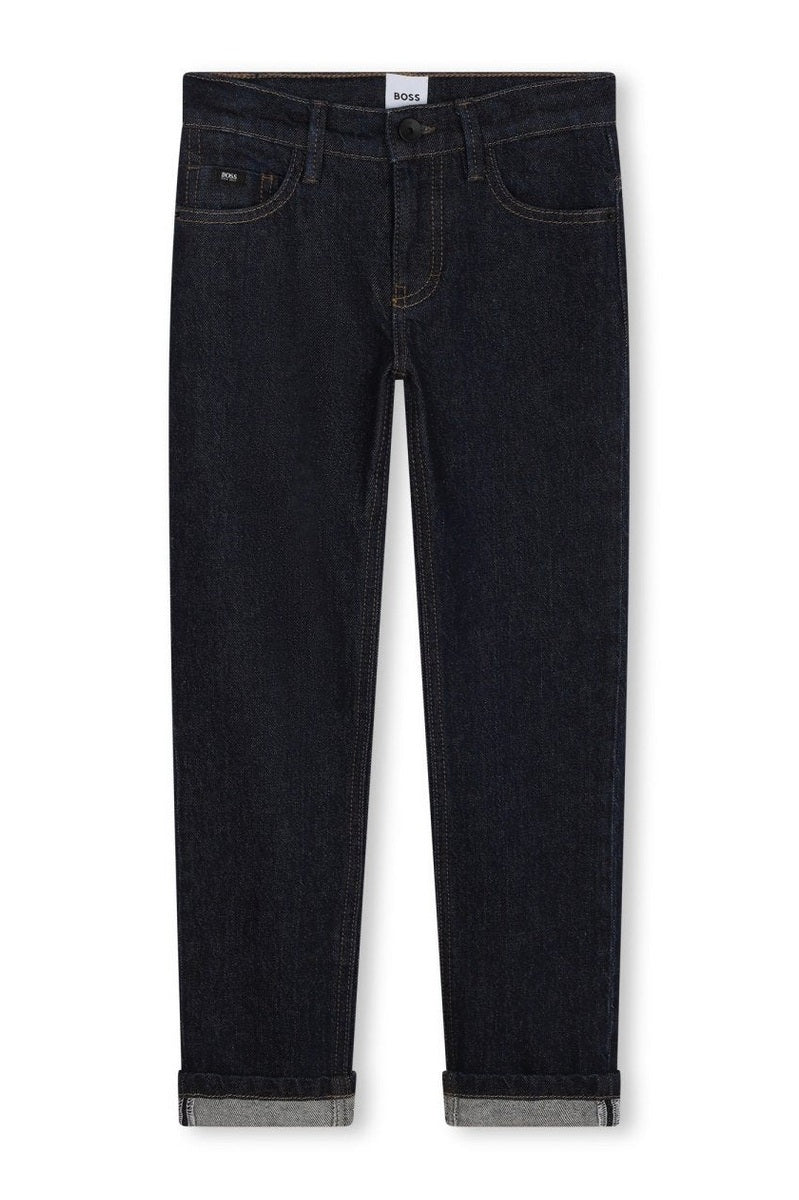 Boys Slim Fit Dark Denim Jeans - NorthBoys