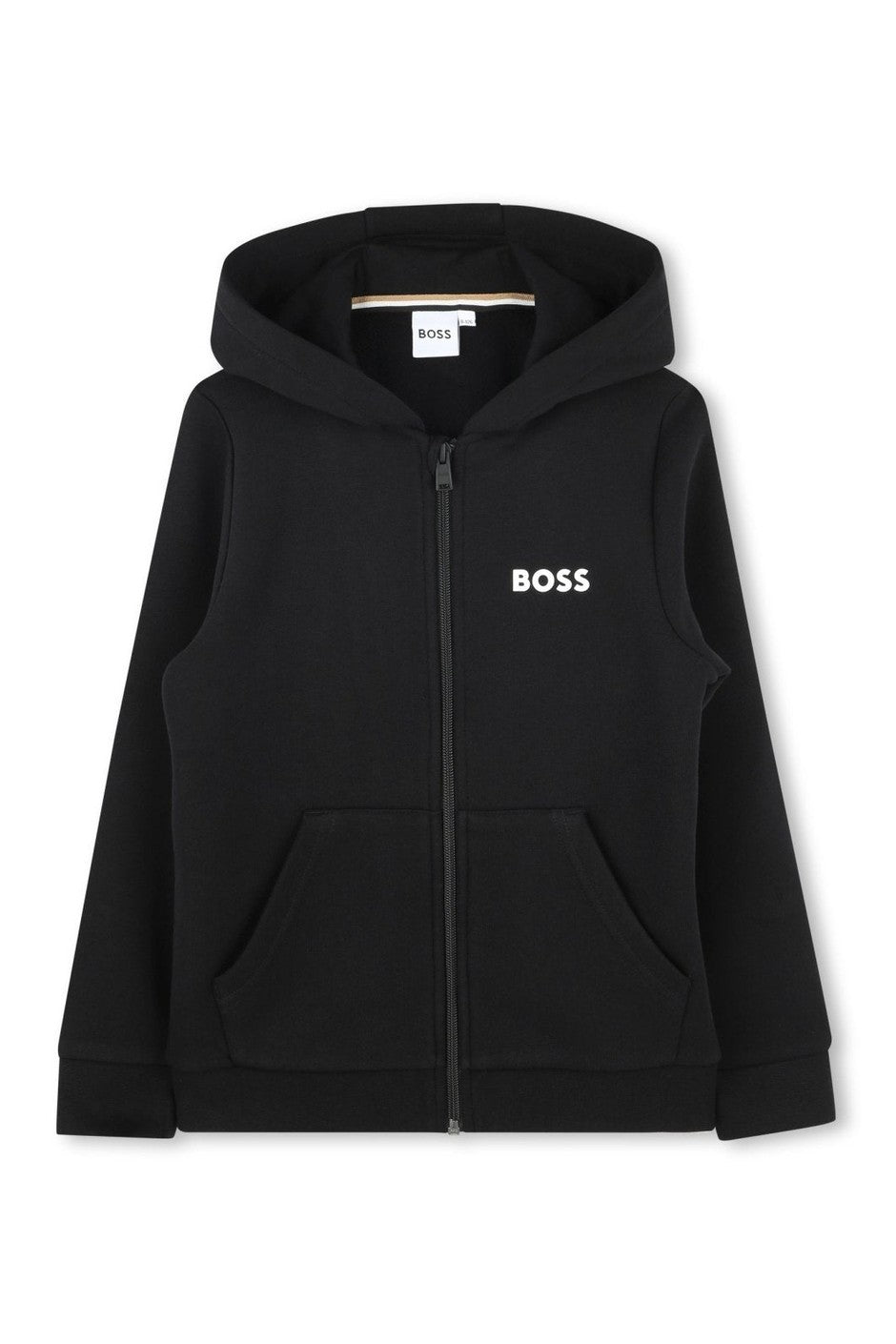 Boys Small Logo Zip Up Black Hoodie - NorthBoys