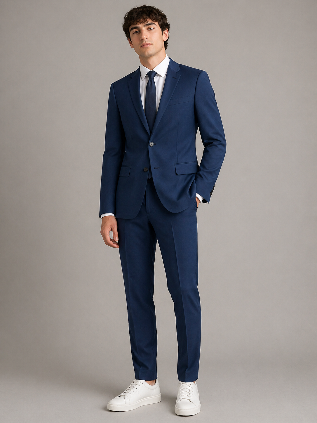 Kenneth Cole Mens Slim Fit Bright Blue_ 434