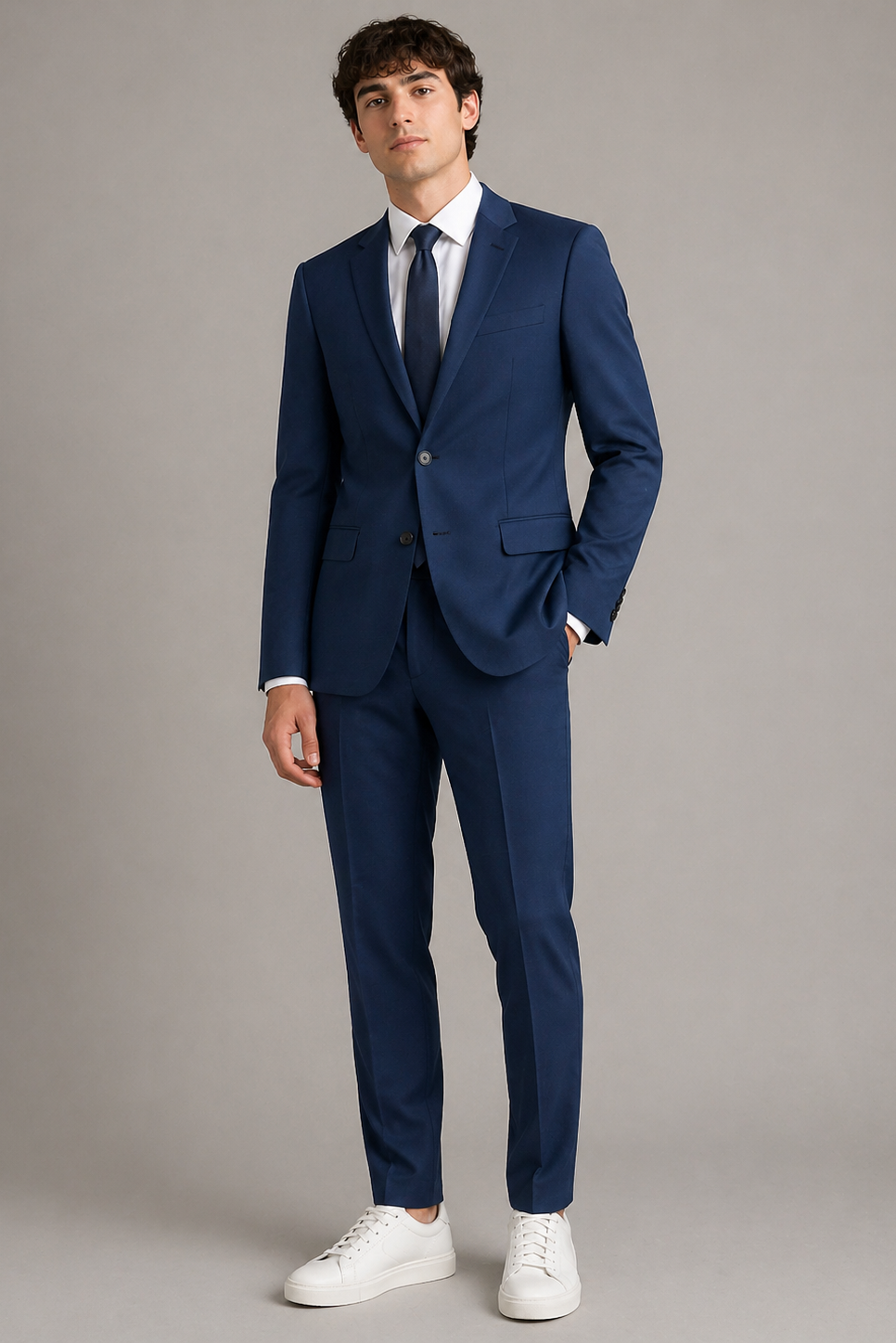 Kenneth Cole Mens Slim Fit Bright Blue_ 434