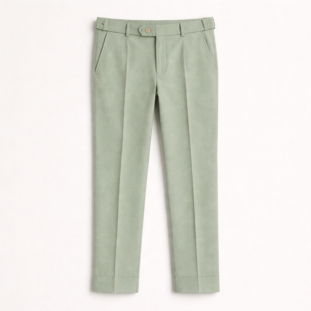 Tallia Boys Sage Green Linen Suit Pants_ 7Y0005