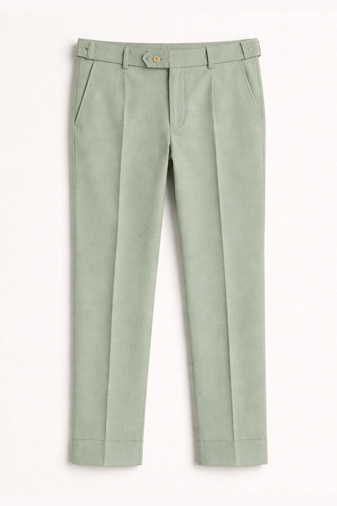 Tallia Boys Sage Green Linen Suit Pants_ 7Y0005