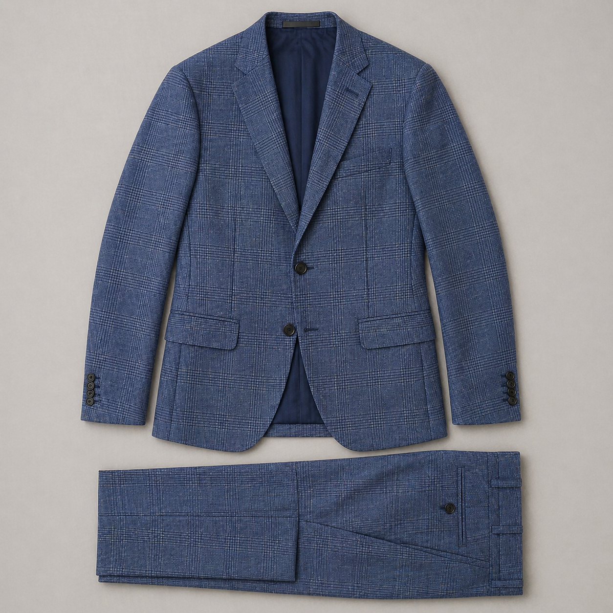 Calvin Klein Mens Slim Fit Blue Wool Suit_ Z1805