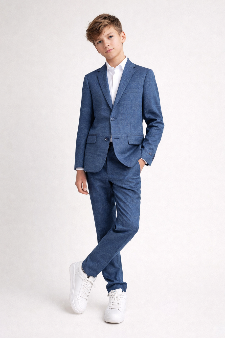 Michael Kors Boys Skinny Dark Blue Suit_ AX0002