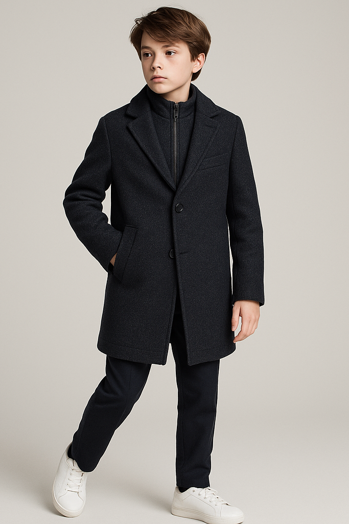 CloudCloth Boys Herringbone Coat w/ Removable Vest_ CT1031
