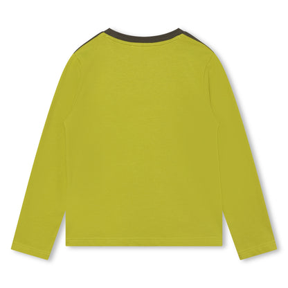 DKNY Junior boys Lime Green Organic Cotton Long Sleeves T-Shirt _D25E69-610