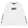 DKNY Junior Boys White Long Sleeve T-Shirt _D55007 - 10P - NorthBoys