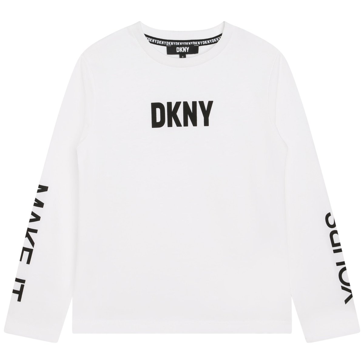 DKNY Junior Boys White Long Sleeve T-Shirt _D55007 - 10P - NorthBoys