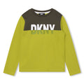 DKNY Junior boys Lime Green Organic Cotton Long Sleeves T-Shirt _D25E69 - 610 - NorthBoys