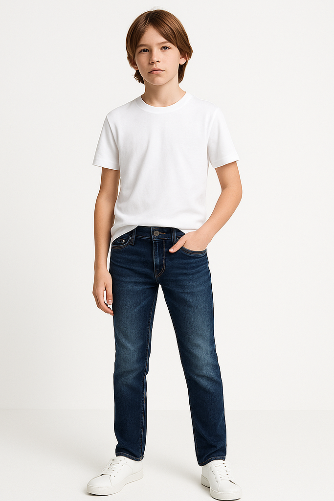 DL1961 Boys Brady Slim B-Risk Dark Blue Jeans_ 4334-27