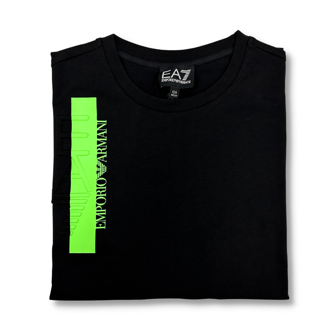 EA7 Boys Black Logo T-Shirt_3RBT63 - BJ02Z - NorthBoys