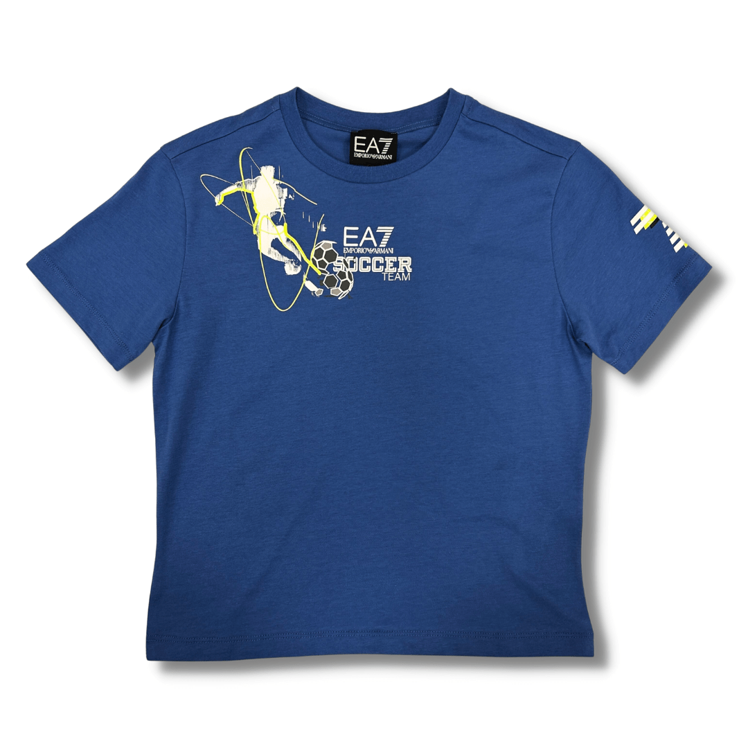 EA7 Boys Blue Soccer T-Shirt_3RBT61 - BJ02Z - NorthBoys