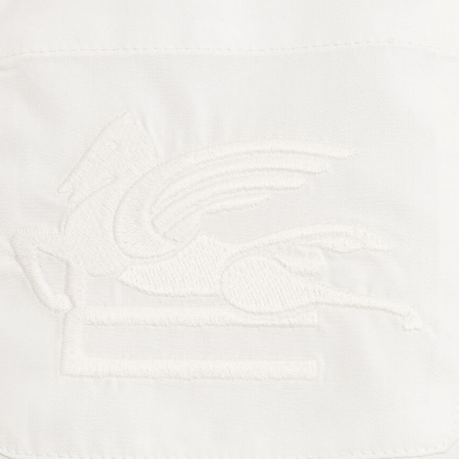 Etro Boys Long Sleeve White Shirt with Pegaso Embroidery_ GU5P20 - NorthBoys