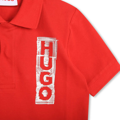 HUGO Boys Red Polo_G25144-990