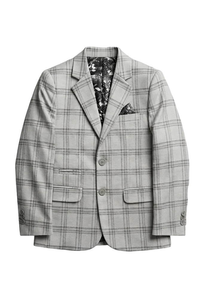 Leo & Zachary Boys Havanah Plaid Sports Jacket_ 5467/5867