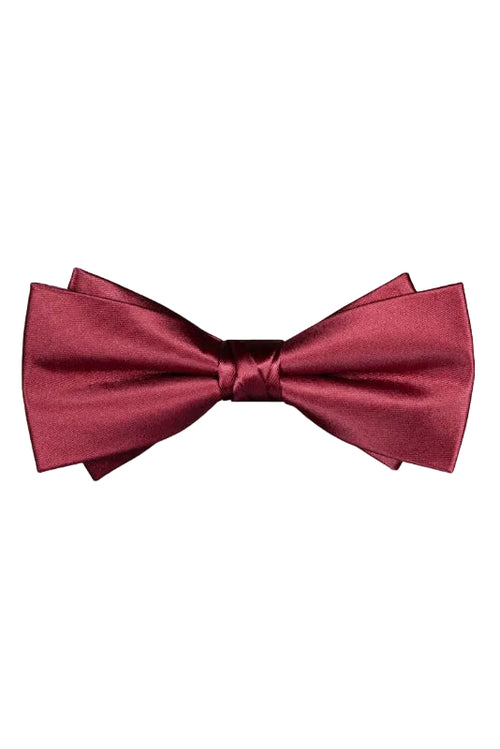 Red bow tie on a white background