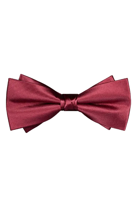 Red bow tie on a white background
