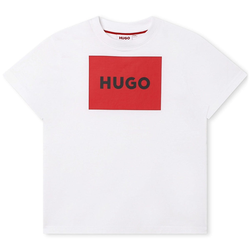 HUGO White T-Shirt w/Logo _G25132 - 10P - NorthBoys