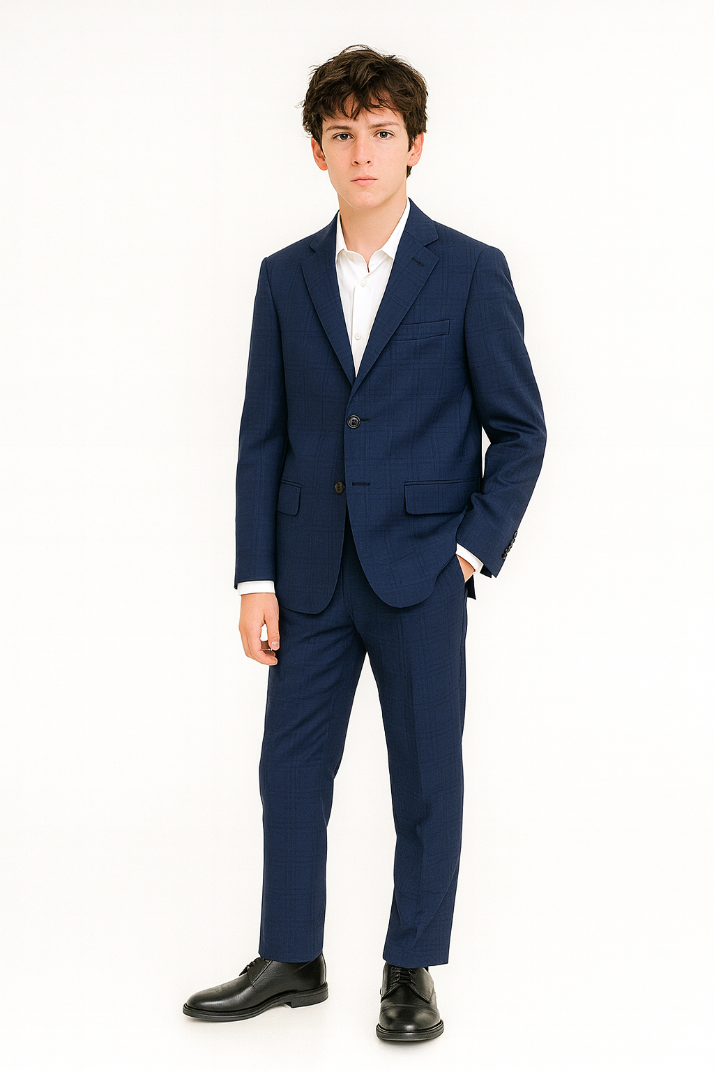 Hart Schaffner Marx Boys Navy Wool Suit-NorthBoys