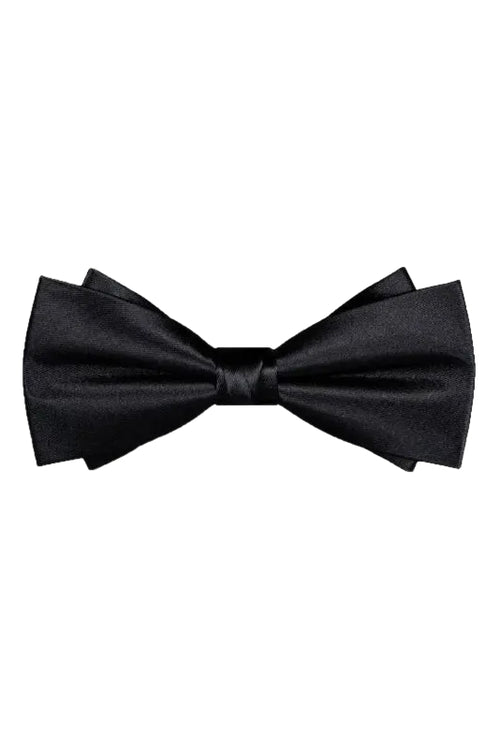 Black bow tie on a white background