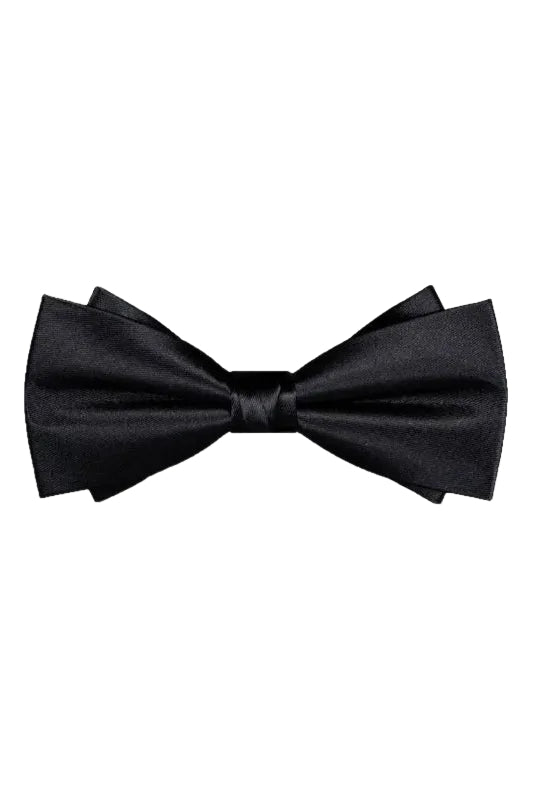 Black bow tie on a white background