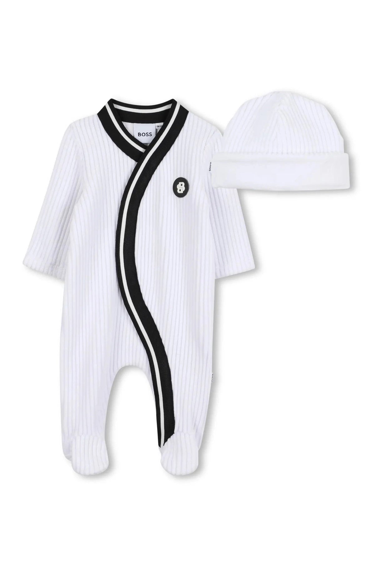 Hugo Boss Baby Footie & Hat Set_ J52531