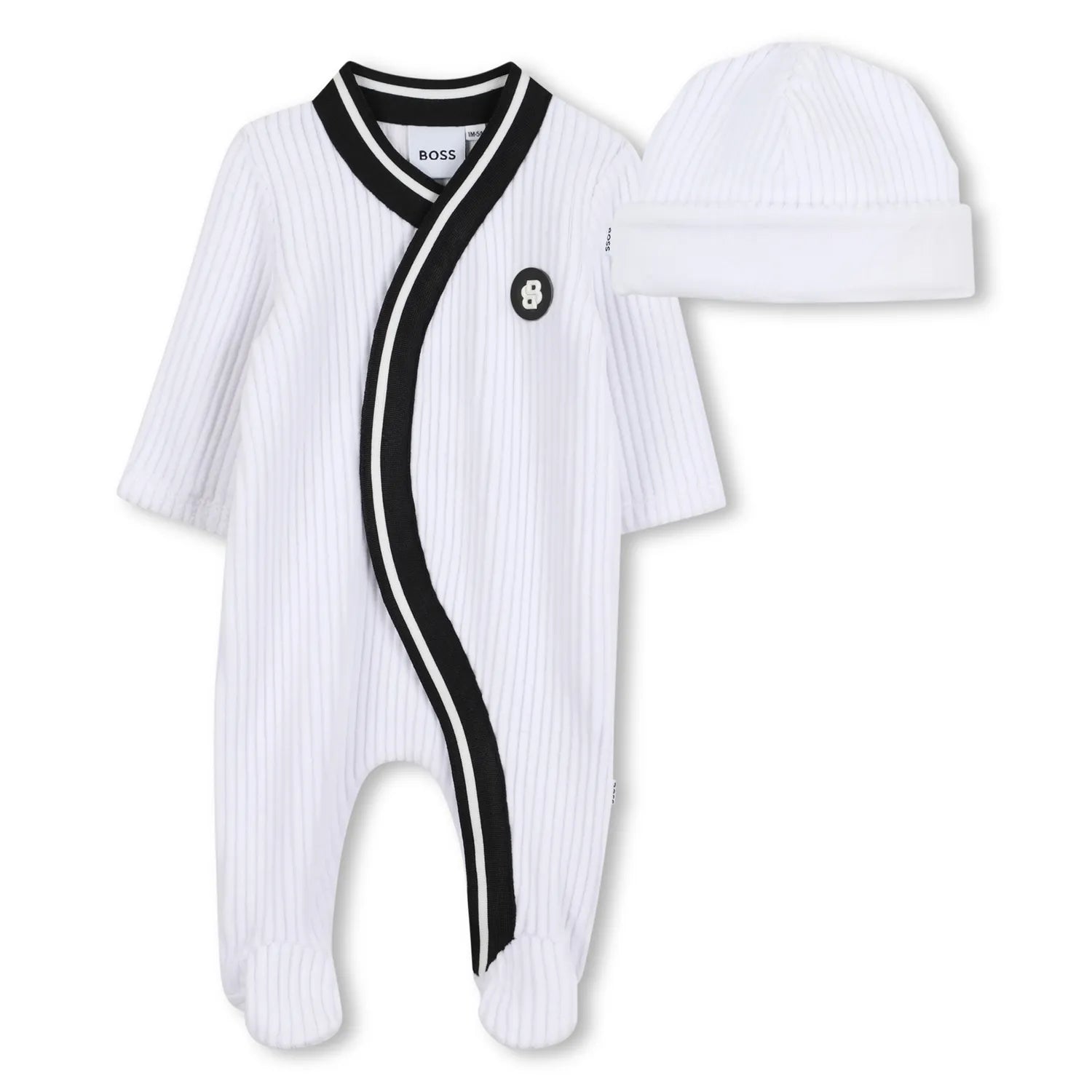 Hugo Boss Baby Footie & Hat Set_ J52531