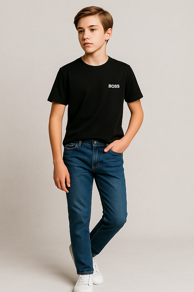 Hugo Boss Boys Basic T-Shirt w/Logo_ J25P23