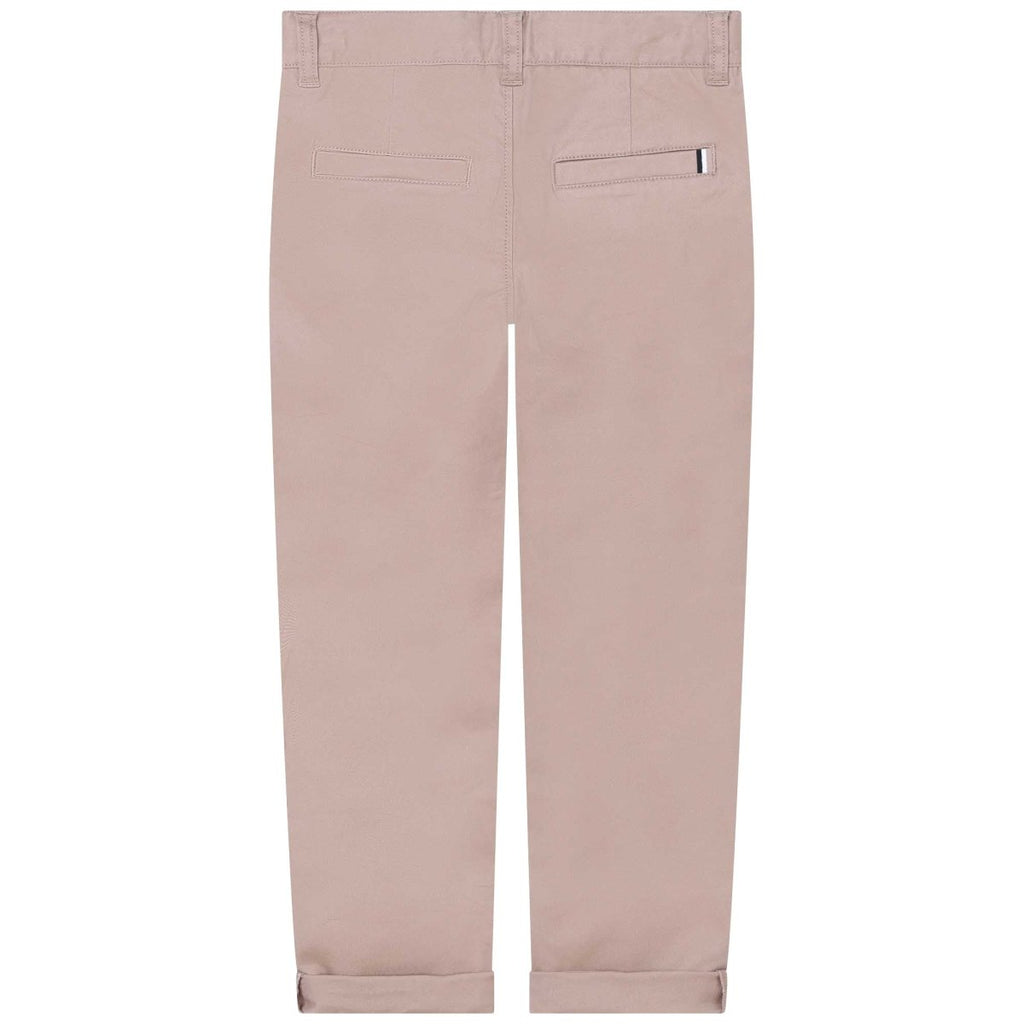 Hugo Boss Boys Khaki Cotton Pants_ J24869 - 269 - NorthBoys