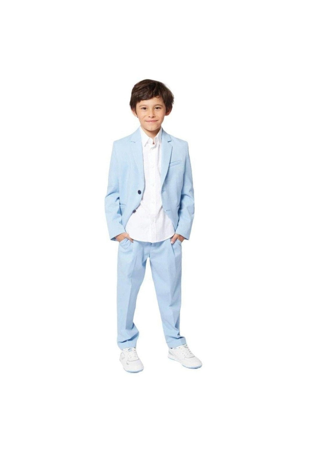 Hugo Boss Boys Pale Blue Slim Suit-NorthBoys