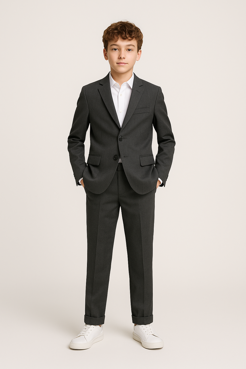 Hugo Boss Boys Slim Grey Suit_ J52383/J52302-NorthBoys