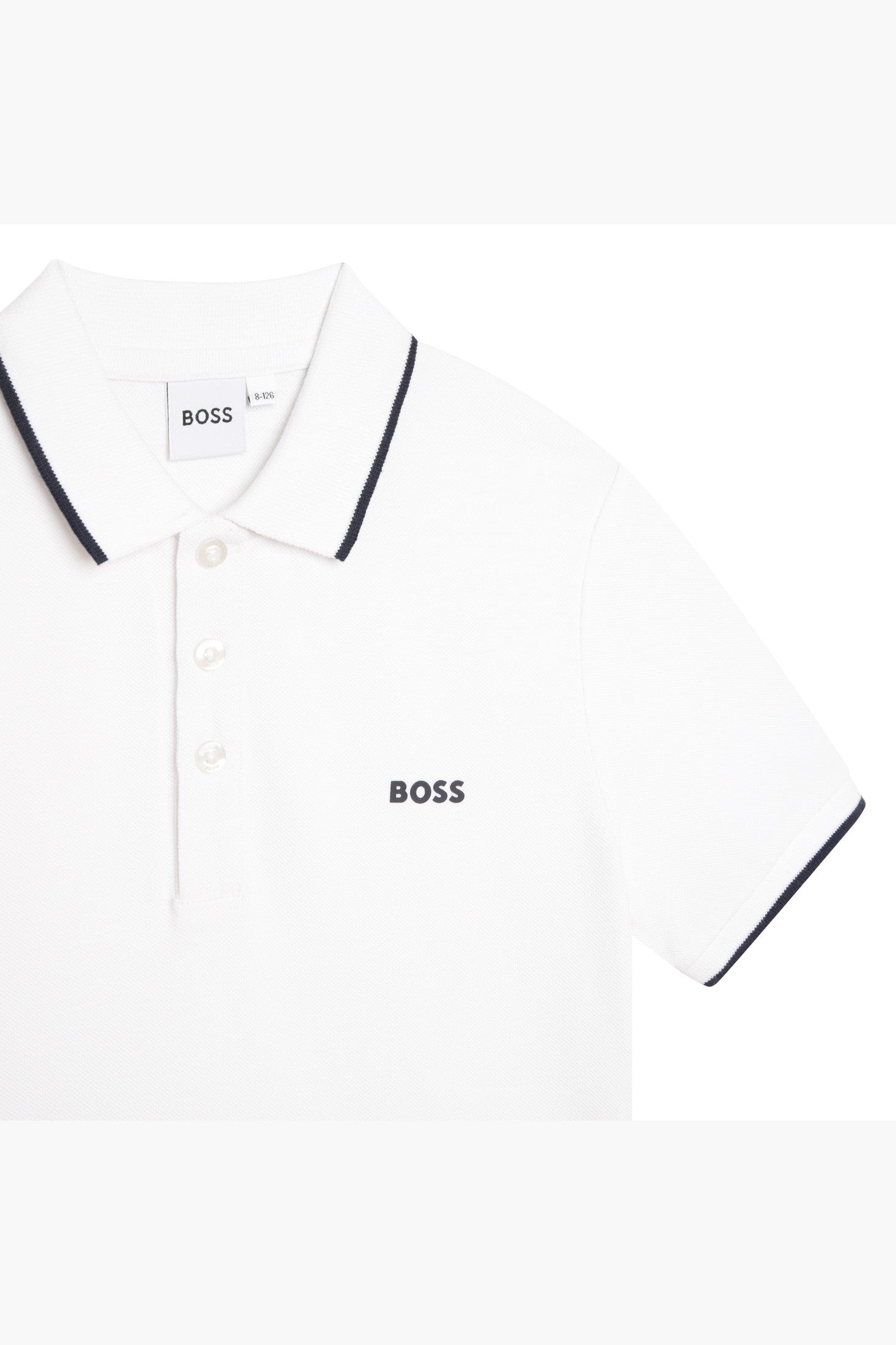 Hugo Boss Boys White Polo_ J25P26-10P-NorthBoys