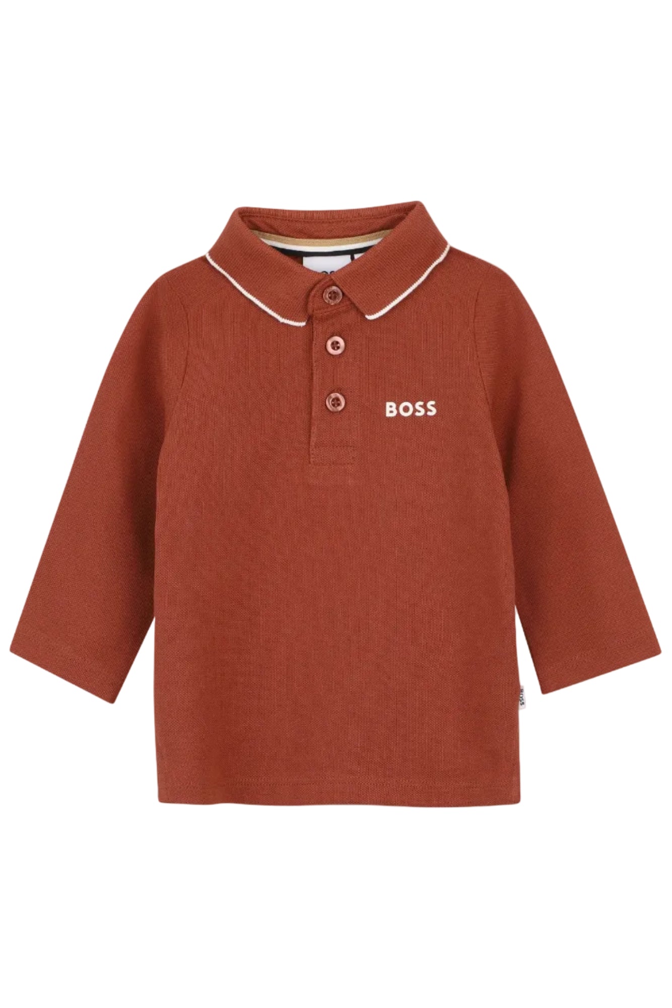 Hugo Boss Baby Boys Long Sleeve Piqué Polo_ J53481 BROWN