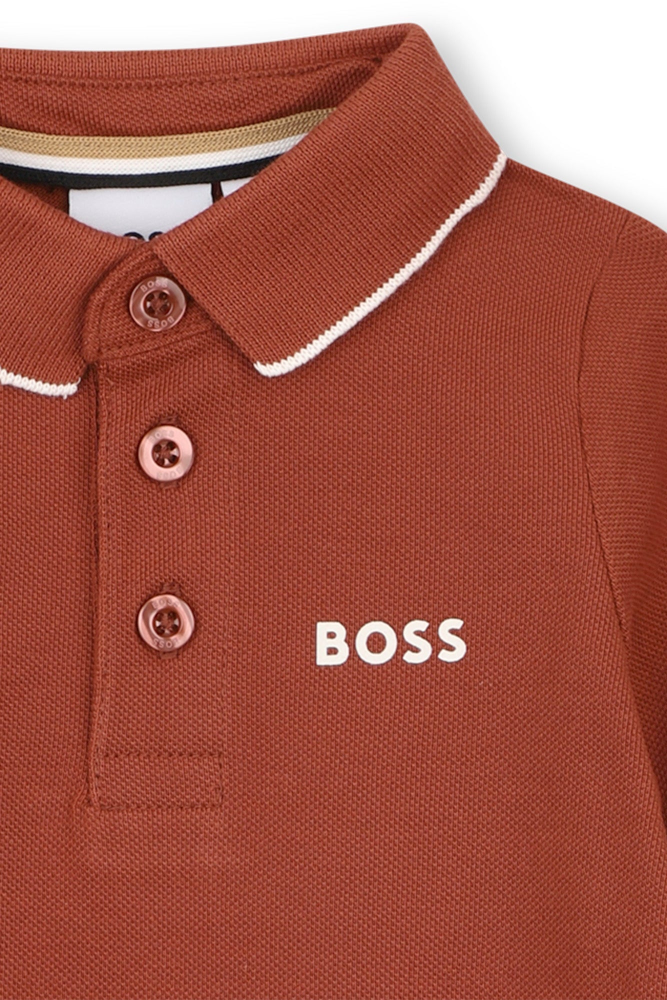 Hugo Boss Baby Boys Long Sleeve Piqué Polo_ J53481