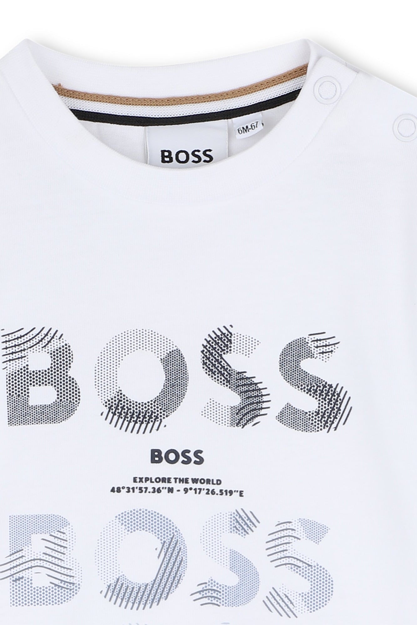 Hugo Boss Baby Boys Long Sleeve Tee with Graphic Logos_ J53497