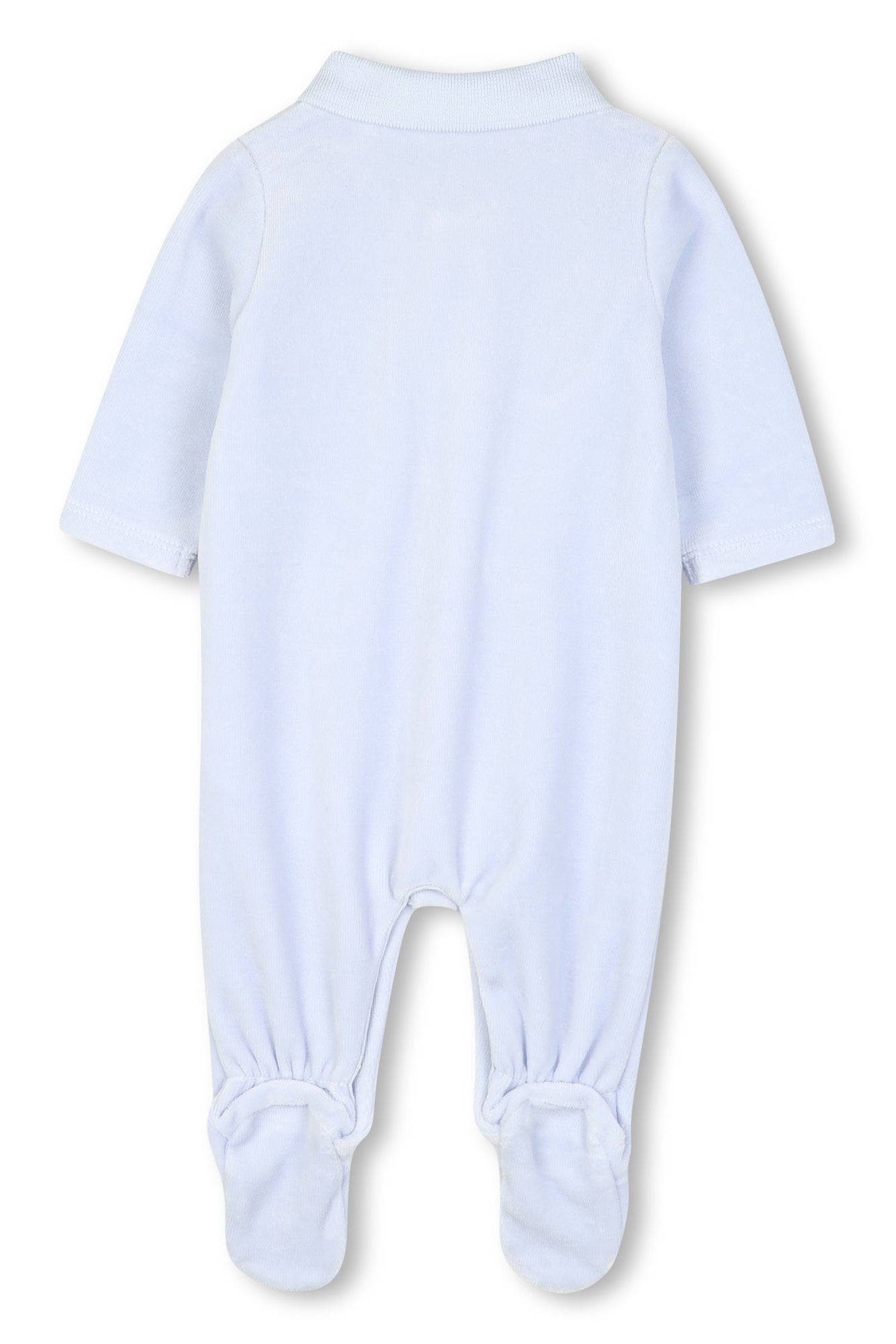 Hugo Boss Baby Boys Organic Cotton Velour Pajamas with Polo Collar & Boss Print