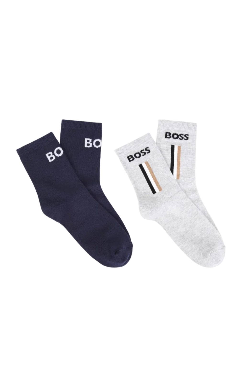 Hugo Boss Boys 2-Pack Branded Jacquard Socks_ J53592