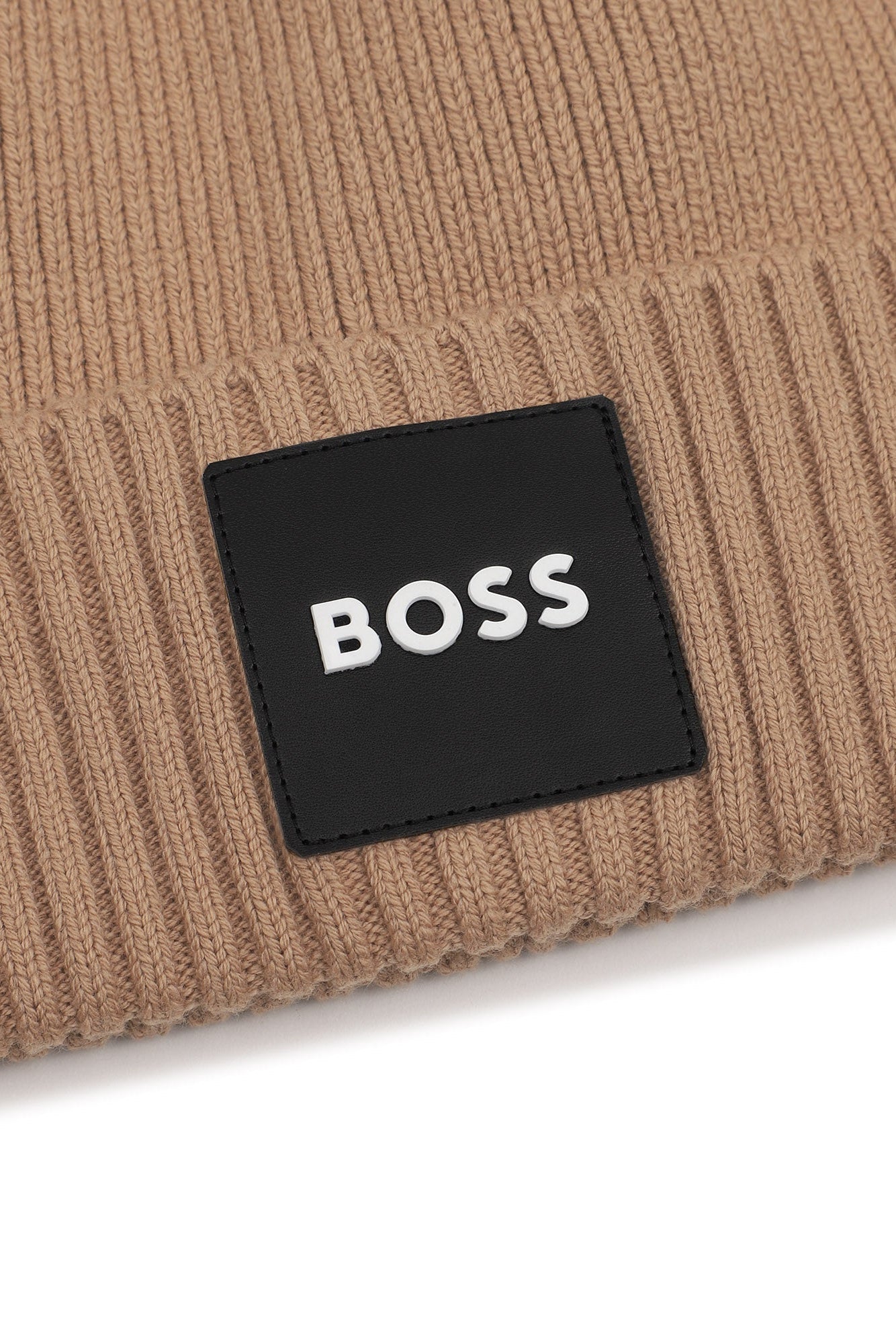 Hugo Boss Boys Cotton Knit Beanie with Branded Badge