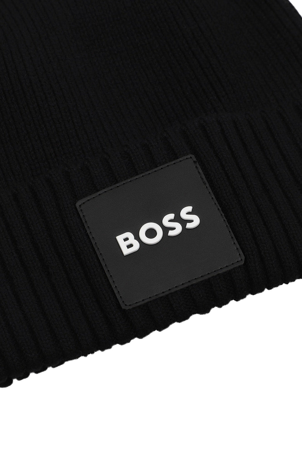 Hugo Boss Boys Cotton Knit Beanie with Branded Badge_ J53583