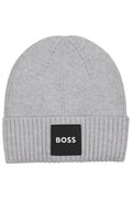 Hugo Boss Boys Cotton Knit Beanie with Branded Badge_ J53629