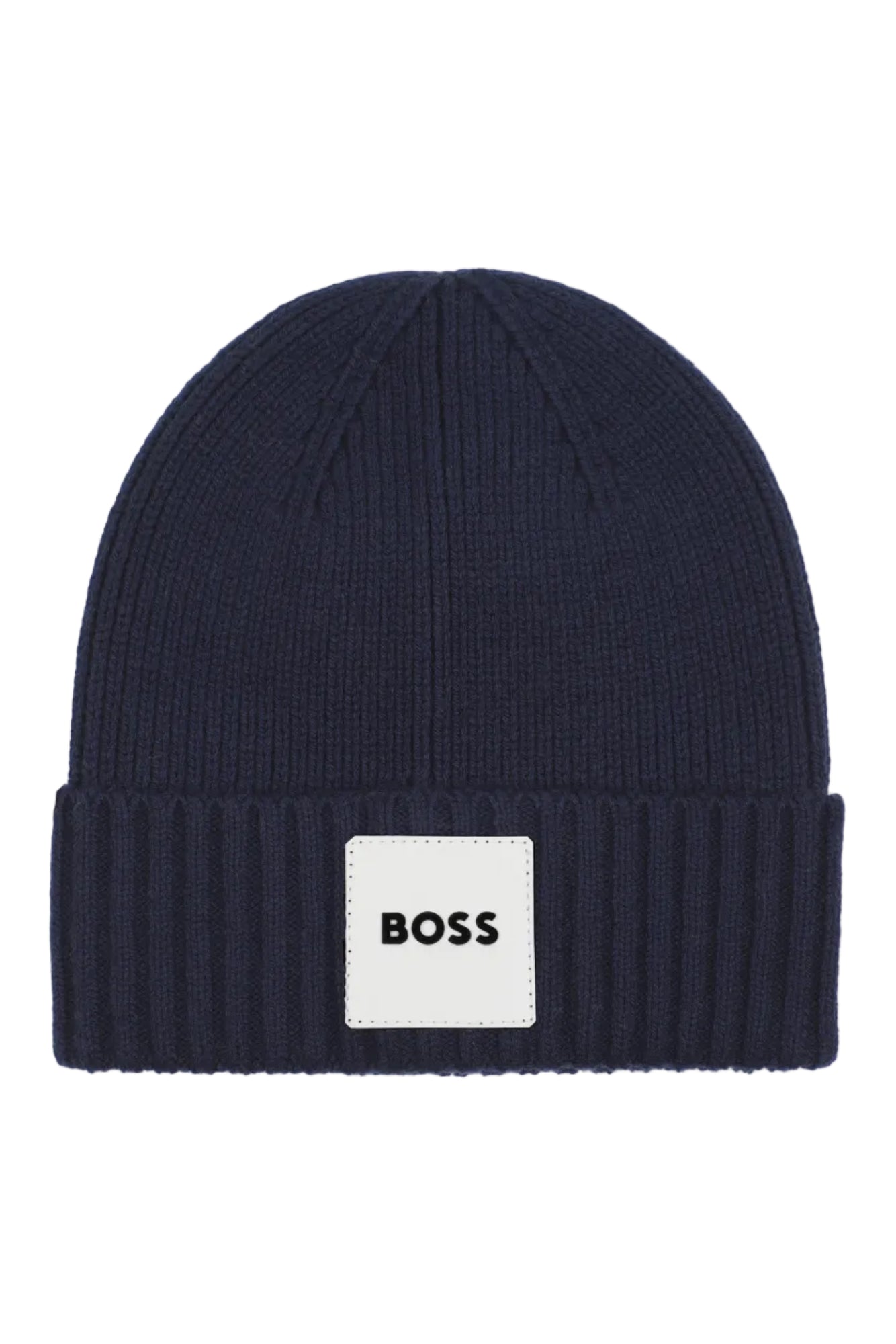 Hugo Boss Boys Cotton Knit Beanie with Logo Badge_ J53575