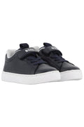 Hugo Boss Boys Cow Nappa Leather & Textile Sneakers with Monogram & Logo