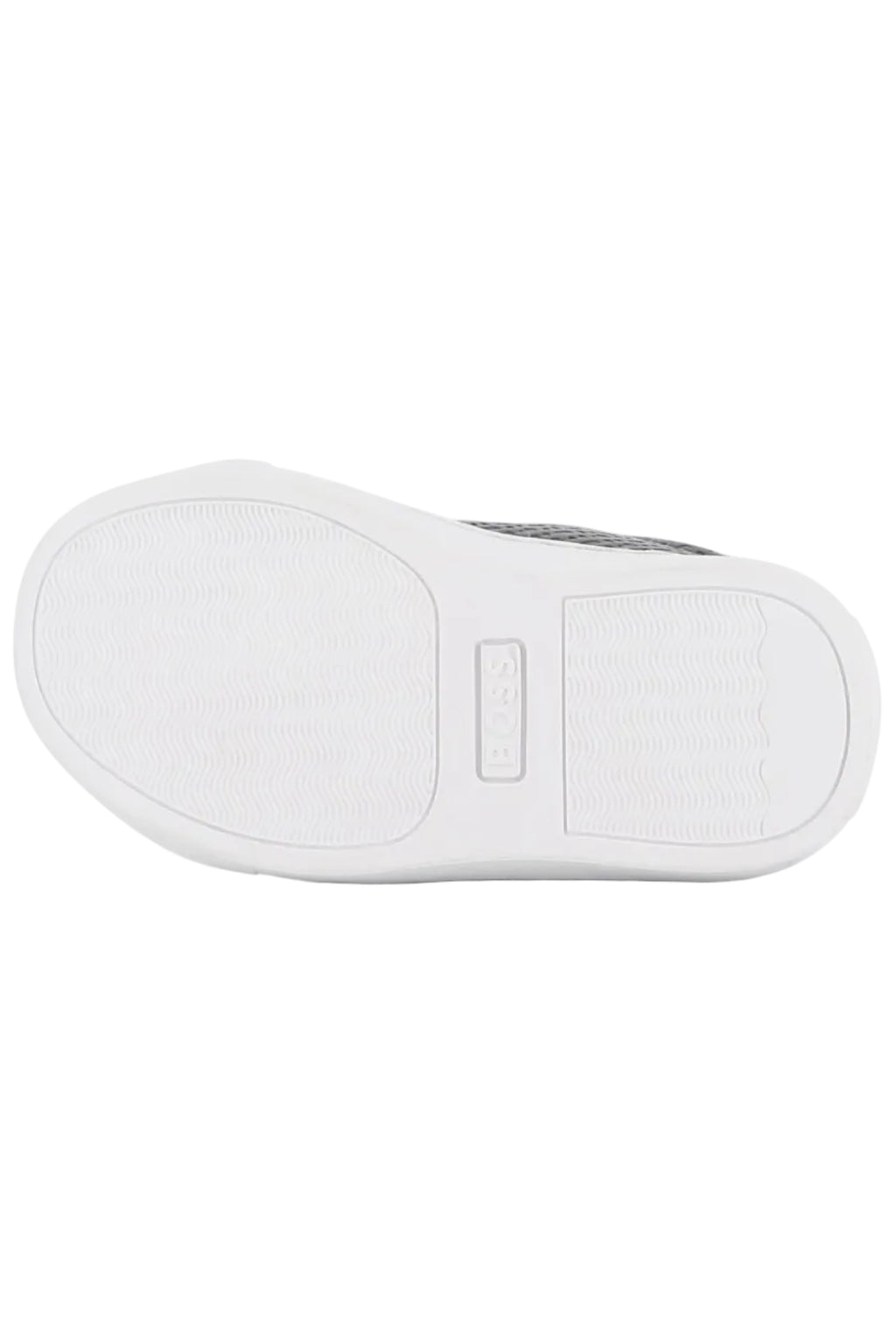 Hugo Boss Boys Cow Nappa Leather & Textile Sneakers with Monogram & Logo